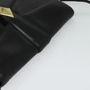 GIVENCHY Shoulder Bag Leather Black Gold Auth BA3952-6