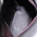 GUCCI Bamboo Shoulder Bag Leather Dark Brown Gold 001 3007 Auth BA3953-10