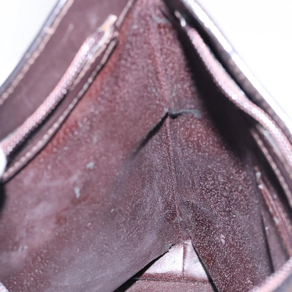 GUCCI Bamboo Shoulder Bag Leather Dark Brown Gold 001 3007 Auth BA3953