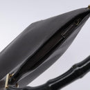 GUCCI Bamboo Shoulder Bag Leather Dark Brown Gold 001 3007 Auth BA3953-6