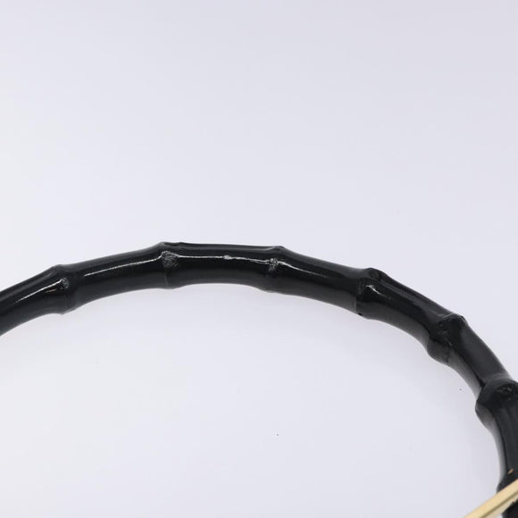 GUCCI Bamboo Shoulder Bag Leather Dark Brown Gold 001 3007 Auth BA3953