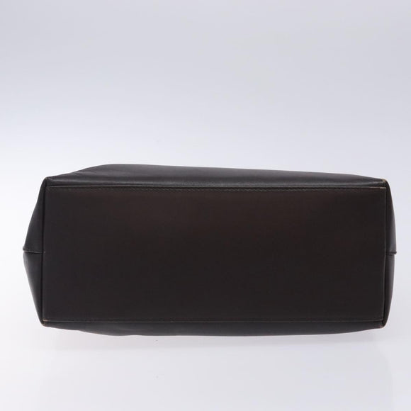 GUCCI Bamboo Shoulder Bag Leather Dark Brown Gold 001 3007 Auth BA3953