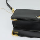 Christian Dior Shoulder Bag Leather Black Gold Auth BA3954-14