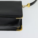 Christian Dior Shoulder Bag Leather Black Gold Auth BA3954-15