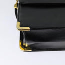 Christian Dior Shoulder Bag Leather Black Gold Auth BA3954-16