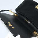 Christian Dior Shoulder Bag Leather Black Gold Auth BA3954-10