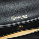 Christian Dior Shoulder Bag Leather Black Gold Auth BA3954-17