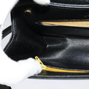 Christian Dior Shoulder Bag Leather Black Gold Auth BA3954-19