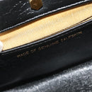 Christian Dior Shoulder Bag Leather Black Gold Auth BA3954-20