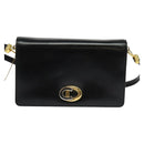 Christian Dior Shoulder Bag Leather Black Gold Auth BA3954-13