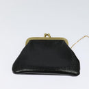 Christian Dior Shoulder Bag Leather Black Gold Auth BA3954-21