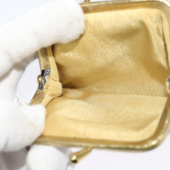 Christian Dior Shoulder Bag Leather Black Gold Auth BA3954