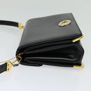 Christian Dior Shoulder Bag Leather Black Gold Auth BA3954-3