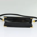 Christian Dior Shoulder Bag Leather Black Gold Auth BA3954-5