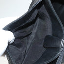 BALLY Quilted Chain Shoulder Bag Leather Black Gold Auth BA3955-12