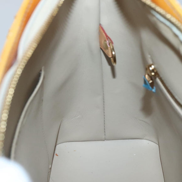 LOUIS VUITTON Monogram Vernis Houston Hand Bag Beige M91004 LV Auth BA3957