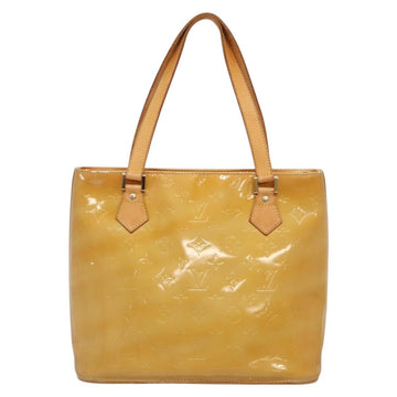 LOUIS VUITTON Monogram Vernis Houston Hand Bag Beige M91004 LV Auth BA3957 - 0