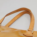LOUIS VUITTON Monogram Vernis Houston Hand Bag Beige M91004 LV Auth BA3957-9