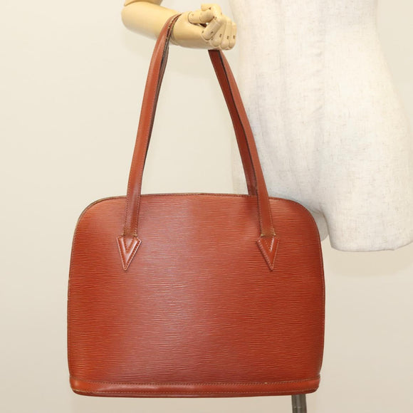 LOUIS VUITTON Epi Lussac Shoulder Bag Brown M52283 LV Auth BA3958
