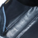 BALLY Shoulder Bag Suede Navy Gold Auth BA3960-11