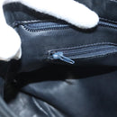 BALLY Shoulder Bag Suede Navy Gold Auth BA3960-21