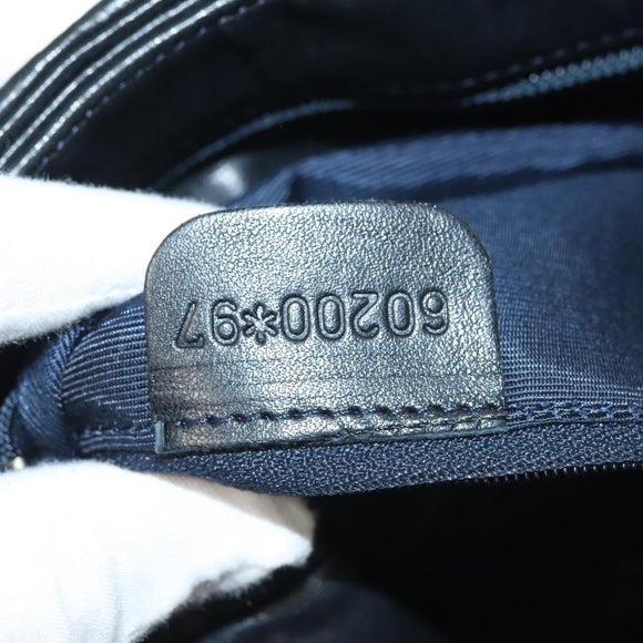 BALLY Shoulder Bag Suede Navy Gold Auth BA3960