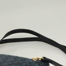BALLY Shoulder Bag Suede Navy Gold Auth BA3960-8