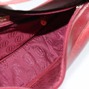CARTIER Must Line Shoulder Bag Leather Bordeaux Gold Auth BA3962-17