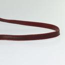 CARTIER Must Line Shoulder Bag Leather Bordeaux Gold Auth BA3962-7