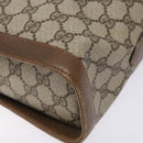 GUCCI GG Supreme Web Sherry Line Bag PVC Beige Gold 904 02 069 Auth BA3963-10