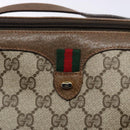 GUCCI GG Supreme Web Sherry Line Bag PVC Beige Gold 904 02 069 Auth BA3963-14