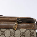 GUCCI GG Supreme Web Sherry Line Bag PVC Beige Gold 904 02 069 Auth BA3963-15