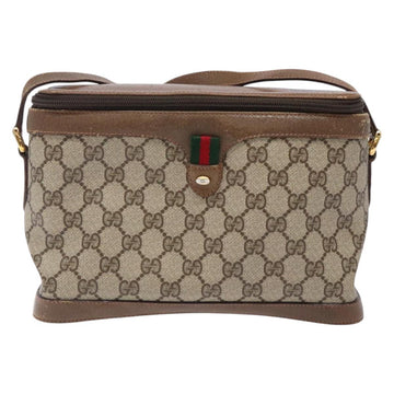 GUCCI GG Supreme Web Sherry Line Bag PVC Beige Gold 904 02 069 Auth BA3963 - 0
