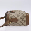 GUCCI GG Supreme Web Sherry Line Bag PVC Beige Gold 904 02 069 Auth BA3963-5