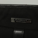 BURBERRY Nova Check Black Label Shoulder Bag Nylon Black Silver Auth BA3964-8