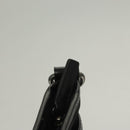 BURBERRY Nova Check Black Label Shoulder Bag Nylon Black Silver Auth BA3964-9