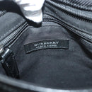 BURBERRY Nova Check Black Label Shoulder Bag Nylon Black Silver Auth BA3964-17