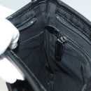 BURBERRY Nova Check Black Label Shoulder Bag Nylon Black Silver Auth BA3964-19