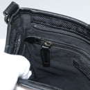 BURBERRY Nova Check Black Label Shoulder Bag Nylon Black Silver Auth BA3964-20