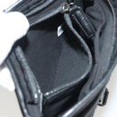 BURBERRY Nova Check Black Label Shoulder Bag Nylon Black Silver Auth BA3964-11