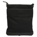 BURBERRY Nova Check Black Label Shoulder Bag Nylon Black Silver Auth BA3964-2