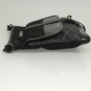 BURBERRY Nova Check Black Label Shoulder Bag Nylon Black Silver Auth BA3964-4