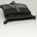 BURBERRY Nova Check Black Label Shoulder Bag Nylon Black Silver Auth BA3964-5