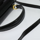 Salvatore Ferragamo Vala Hand Bag Patent leather 2way Black Gold Auth BA3968-7