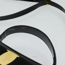 Salvatore Ferragamo Vala Hand Bag Patent leather 2way Black Gold Auth BA3968-8