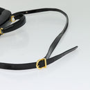 Salvatore Ferragamo Vala Hand Bag Patent leather 2way Black Gold Auth BA3968-9