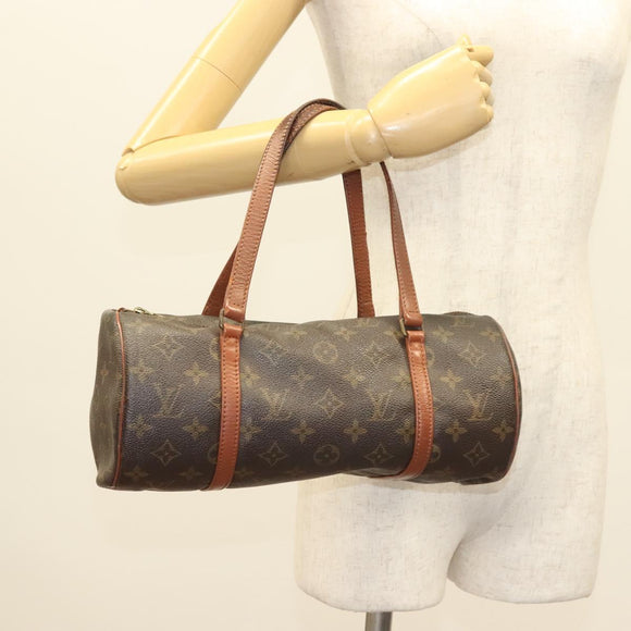 LOUIS VUITTON Monogram Papillon 30 Hand Bag M51385 LV Auth BA3974