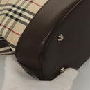 BURBERRY Nova Check Tote Bag Canvas Beige Silver Auth BA3977-12