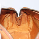 MCM Logogram Vicetos Mini Boston Bag PVC Leather Brown Gold Auth BA3978-18