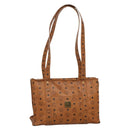 MCM Logogram Vicetos Shoulder Bag PVC Leather Brown Auth BA3979-1